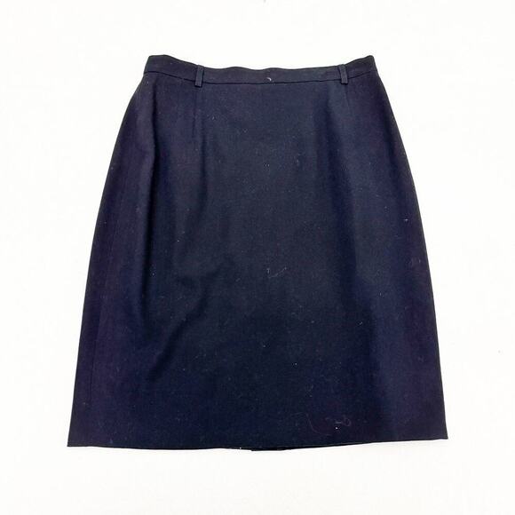 Escada Margaretha Ley Black 100% Wool Pencil Skirt Size 38 - Picture 1 of 5